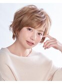 ミルクティベージュショートカット20代30代40代