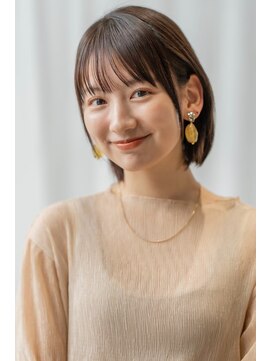 オースティン 門前仲町(AUSTIN) 大人かわいい前髪セシルカットココアブラウンフリンジウェーブ
