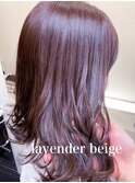 似合わせカットくびれヘアアースカラーラベンダーベージュ韓国風