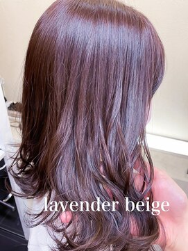 ミシェリー(misherry) 似合わせカットくびれヘアアースカラーラベンダーベージュ韓国風