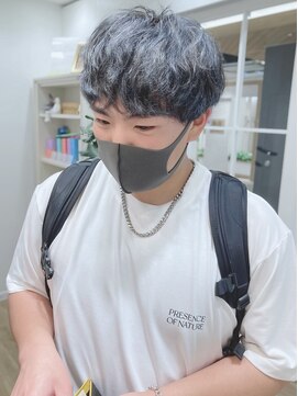 モリオフロムロンドン 松戸店(Morio from London) 【松戸 岩口】ブルーメッシュ韓国マッシュショート