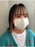 韓国風バングカラー！ホワイトベージュ！