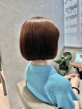 ビス ヘア アンド ビューティー 西新井店(Vis Hair&Beauty) 20代30代ミニボブココアブラウン小顔美肌ストレート丸み