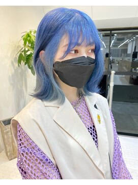 ニュート(Neut ) コットンブルー×ホワイトブルー/インナーカラー