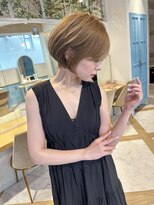 ロンド ストラーダ 心斎橋(Lond strada)&nbsp;ショート×ハイライト白髪ぼかし×切りっぱなしボブ[心斎橋]