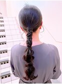 編みおろしタイトアレンジ