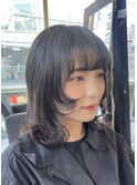 *ミディアムウルフカット顔まわりウルフフェイスレイヤーカット