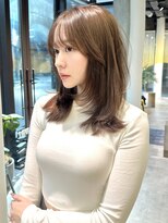 シティ(CITY) レイヤーミディアム 韓国ヘア ワンホン オリーブベージュ