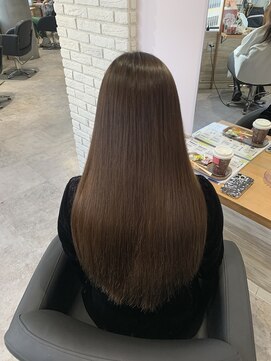 リーオオサカ(Lee Osaka) ブルーブラックオリーブブラウン×髪質改善トリートメント