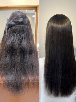 リアンオウジ(Liun ouji)の写真/《王子駅徒歩7分》美しくナチュラルな白髪染めを叶える。縮毛矯正と併せて更に艶髪に