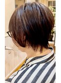 函館/ショートボブ/グレージュ/透明感/つや感