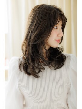 カバーヘアアンドスパ ブリス 浦和(COVER HAIR&SPA bliss) 黒髪アッシュ大人巻きウェーブミディアムZ浦和30代40代