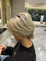 イメージア 町田店(IMAGE A) 毛流れセンターパートレイヤーブリーチ@30代40代50代60代