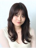 ナチュラルブルーブラック艶感ストレート美肌透明感ブルーカラー