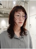 天神大名ミディアムボブショートボブショートカット緩めパーマ