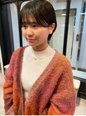 【表参道sheta小林】黒髪コンパクトショート ボブルフ　前髪