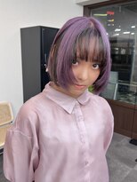 エンブリーチ バイ タグ 樟葉(enn. bleach by t.a.g)&nbsp;アンブレラカラー/パープルカラー/ウルフボブ