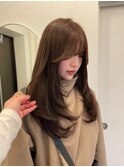 チョコレートカラー×レイヤーカット