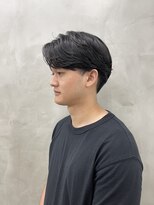 ソーコ 渋谷(SOCO) メンズカットメンズセンターパートニュアンスパーマ渋谷学割