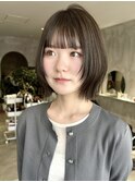 冬カラー◎切りっぱなしボブ×外ハネ20代30代