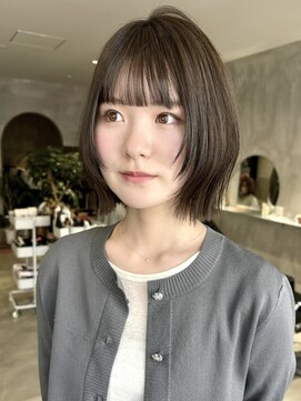 ハウ 心斎橋(how) 冬カラー◎切りっぱなしボブ×外ハネ20代30代