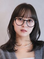 ガーデンヨコハマエスト(GARDEN YOKOHAMA est)&nbsp;似合わせカット　ミディアムレイヤーカット　ダークアッシュ