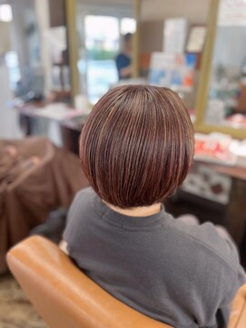 アート(art) 白髪ぼかしハイライト×ピンクブラウンカラー