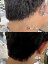 オーシャントーキョー 大阪(OCEAN TOKYO)&nbsp;ワックスなしツーブロックメンズセンターパートニュアンスパーマ