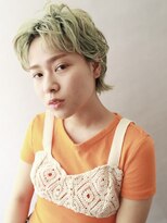 ザビー(THE B) ピスタチオグリーン×ハンサムショートウルフ×ケアブリーチ