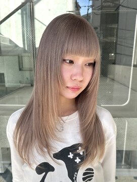 ヲタク 渋谷 代官山 恵比寿(wotaku.) ホワイトグレージュハイトーン顔まわりレイヤーケアブリーチ前髪