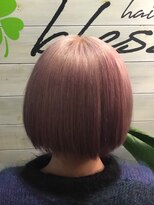 ブレス ヘアアンドスパ 湘南台(bless hair spa)&nbsp;ハイブリッドピンク ボブ スタイリング時間5分