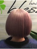 ハイブリッドピンク ボブ スタイリング時間5分
