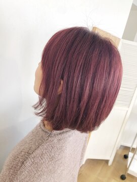 ヘアーサロン クスキ(hair salon KUSUKI) ピンクレッドカラー