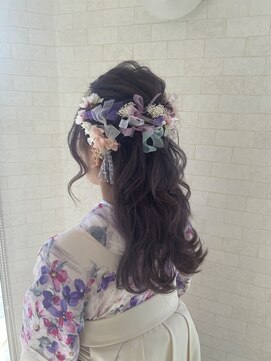 サロン Salon アイ アート 卒業式 袴ハーフアップ