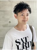 20代30代☆爽やかツーブロックアップバングメンズショート