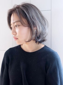 アルバム 銀座(ALBUM GINZA) ボブウルフ_かきあげロングマロンベージュAラインボブ_ba320503