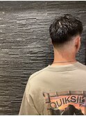 ツーブロックビジネスショートフェードかき上げコンマヘア