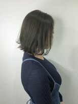 ネイヴィル オモテサンドウ(navile omotesando) ☆ブリーチなしオリーブグレージュ外ハネボブ☆