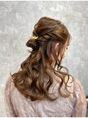 ヘアセット/ヘアアレンジ/ヘアメイク/ハーフアップ/前髪カット