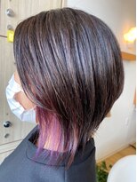 エス ハート オブ ヘアー 名東店(Heart of HAIR)&nbsp;【ES 佐藤】 Spring Style #05 ピンクインナーカラーウルフボブ