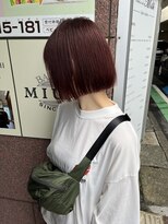 サロンドミルク 溝の口店(salon de MiLK)&nbsp;20代30代40代/ボブ/ミニボブ/ワインレッド［溝の口］