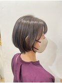ナチュラルショートボブ 透明感アッシュ