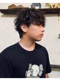 ランダム波巻きパーマ