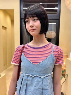 スニュウ(snuw) 似合わせカットボブ小顔カットグレージュラベンダー