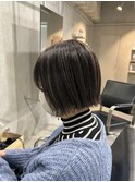 ミニボブグレージュハイライト/船橋/細めハイライト