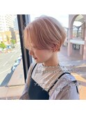 ショート/ショートボブ/ハイライト/切りっぱなし/博多