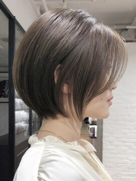 ソワネ 表参道(soigne) 表参道大人ショートボブ顔周りレイヤーカットくびれショート40代