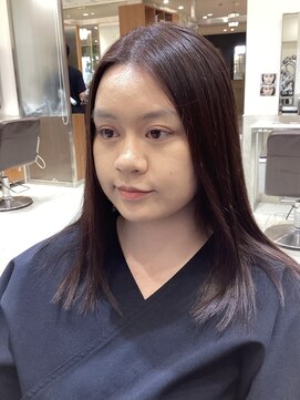 ピークアブー アヴェダ アトレ恵比寿(PEEK-A-BOO AVEDA) ワンレングスレッドヴィオレットブラウン