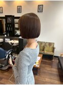 フォルムが可愛い◎艶めきブラウンボブ/髪質改善/艶感