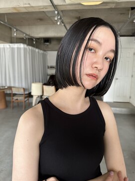 パーク(PARK) ミニボブショートボブ黒髪ボブ顔まわりカットレイヤーボブ